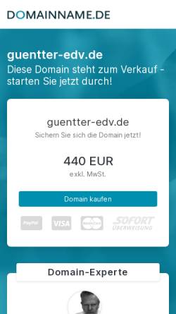 Vorschau der mobilen Webseite guentter-edv.de, Guentter EDV-Service