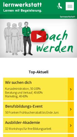Vorschau der mobilen Webseite www.lernwerkstatt.ch, Lernwerkstatt Olten