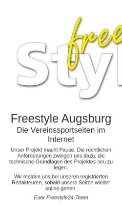 Vorschau der mobilen Webseite www.freestyle-augsburg.de, Freestyle Augsburg - Sport in Augsburg