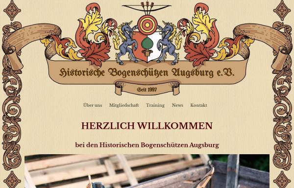 Vorschau von www.augsburger-bogenschuetzen.de, Historische Bogenschützen Gau Augsburg e.V.
