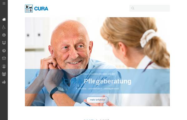 Vorschau von cura-koeln.de, CURA Köln - Ambulante Pflege und Pflegeberatung