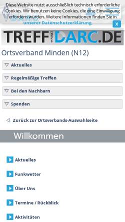 Vorschau der mobilen Webseite www.darc.de, Deutscher Amateur Radio Club DARC - Ortsverein Minden DOK N12