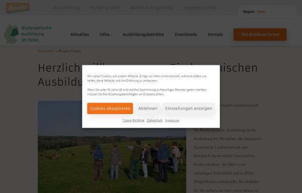Vorschau von www.freie-ausbildung-im-osten.de, Freie Ausbildung im Osten