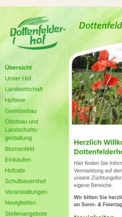 Vorschau der mobilen Webseite www.dottenfelderhof.de, Landbauschule - Dottenfelderhof