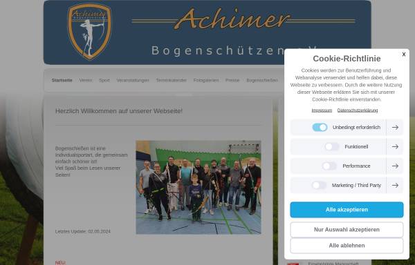 Vorschau von www.achimer-bogenschuetzen.de, Achimer Bogenschützen