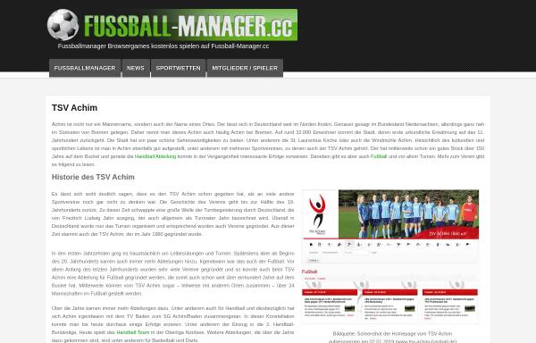 Vorschau von www.tsv-achim-fussball.de, TSV Achim, Abteilung Fußball