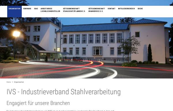 Vorschau von www.ivs-siegen.de, Industrieverband Stahlverarbeitung e.V.