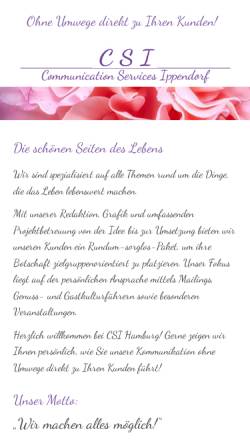 Vorschau der mobilen Webseite www.csi-hh.de, CSI Communication Services Ippendorf
