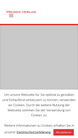 Vorschau der mobilen Webseite www.mikado-verlag.de, Mikado Verlag