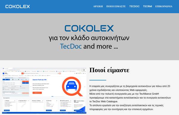 Vorschau von cokolex.com, Cokolex Automobiltechnische Übersetzungen - C. Kolimenos & Co. oHG