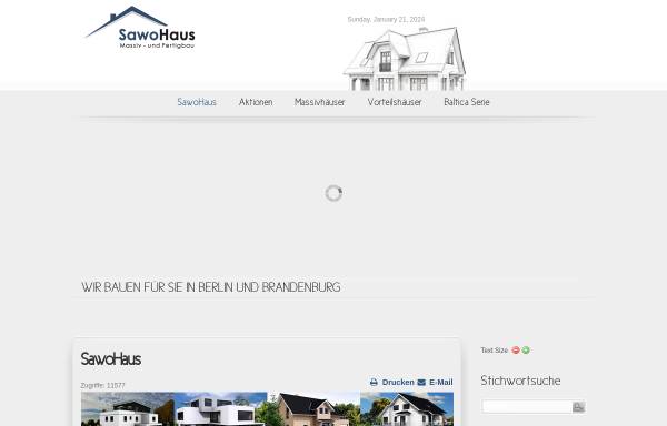 Vorschau von www.sawohaus.de, SWS-Immobilienkontor, Sabine Wobbermin