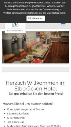 Vorschau der mobilen Webseite www.hotels-centrum-hamburg.de, Elbbrücken-Hotel