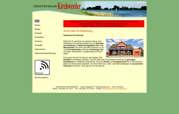 Vorschau von www.gaestehaus-kirchwerder.de, Gästehaus Kirchwerder