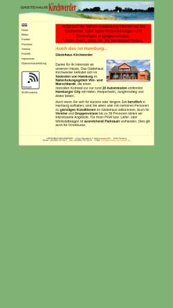 Vorschau der mobilen Webseite www.gaestehaus-kirchwerder.de, Gästehaus Kirchwerder