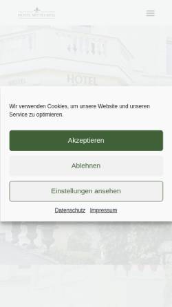 Vorschau der mobilen Webseite hotel-mittelweg-hamburg.de, Hotel Garni im Mittelweg
