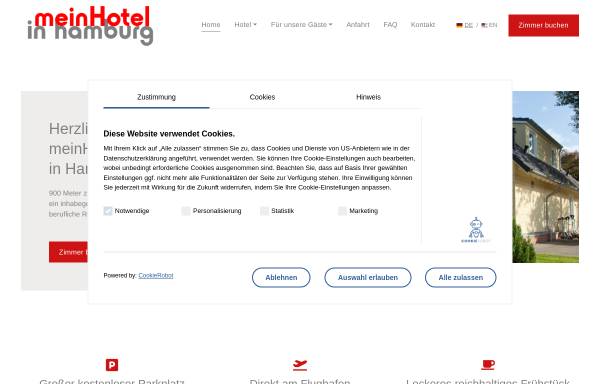 Vorschau von www.meinhotelinhamburg.de, Mein Hotel GmbH