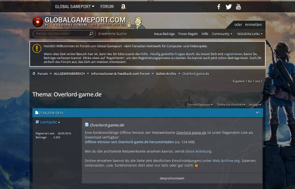 Vorschau von www.overlord-game.de, Overlord-Game.de