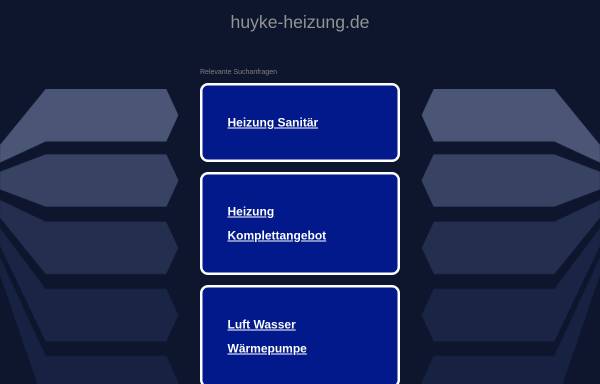 Vorschau von www.huyke-heizung.de, Hartwig H. Huyke GmbH