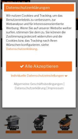 Vorschau der mobilen Webseite www.derkum-modellbau.com, Derkum Modellbau & Co. OHG