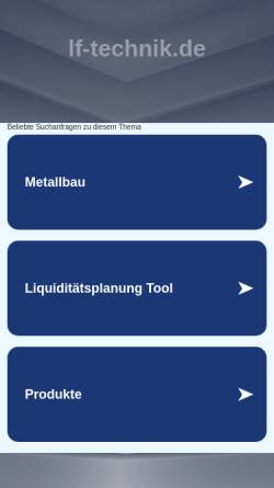 Vorschau der mobilen Webseite www.lf-technik.de, LF-Technik, Lutz Focke