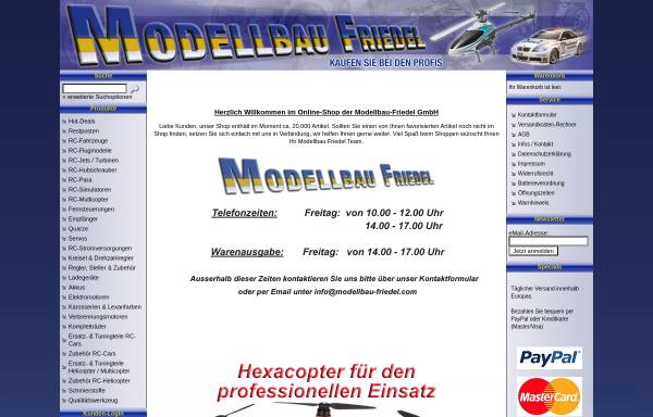 Vorschau von www.modellbau-friedel.com, Modellbau Friedel GmbH