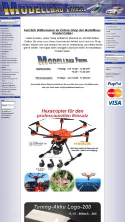 Vorschau der mobilen Webseite www.modellbau-friedel.com, Modellbau Friedel GmbH