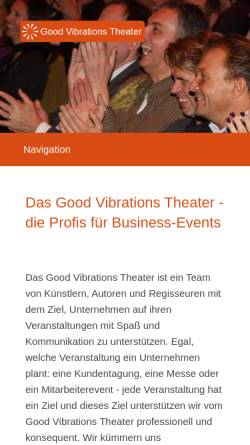 Vorschau der mobilen Webseite www.good-vibrations-theater.de, Good Vibrations Theater