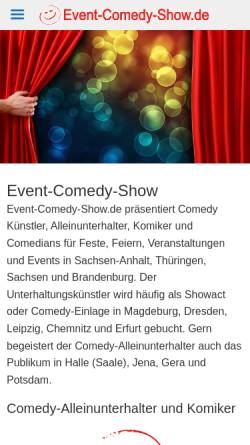 Vorschau der mobilen Webseite www.event-comedy-show.de, Herzig, Michael