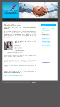 Vorschau der mobilen Webseite www.klamma.de, UBM Unternehmensberatung Klamma, Inh. Helmut M. Klamma