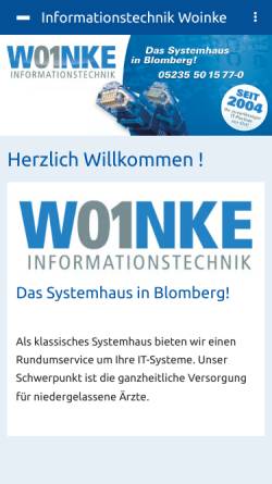 Vorschau der mobilen Webseite www.it-woinke.de, IT Woinke