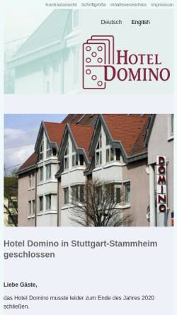 Vorschau der mobilen Webseite www.hotel-domino.de, Hotel- und Appartementhaus Domino
