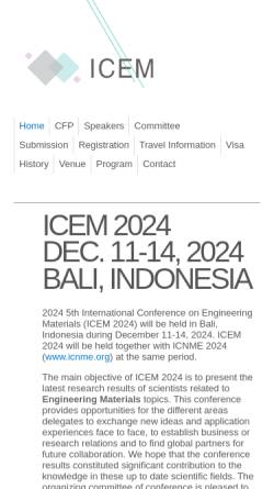 Vorschau der mobilen Webseite www.icem.org, Internationale Förderation von Chemie-, Energie-, Bergbau- und Fabrikarbeiterverbänden [ICEM]