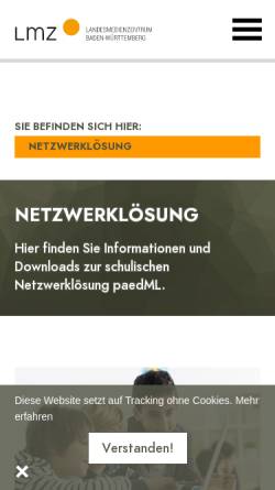 Vorschau der mobilen Webseite www.lmz-bw.de, Support-Netz des Landesmedienzentrum Baden-Würtenberg
