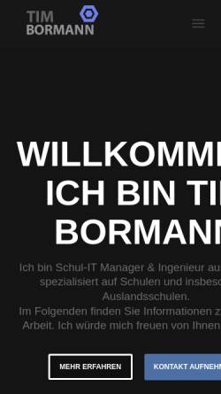Vorschau der mobilen Webseite www.tim-bormann.de, Tim Bormann