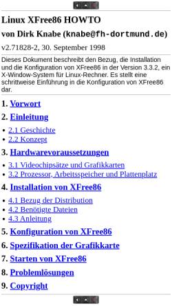 Vorschau der mobilen Webseite www.linuxhaven.de, Linux XFree86 HOWTO