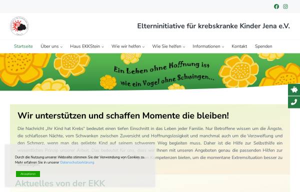 Vorschau von ekk-jena.de, Elterninitiative für krebskranke Kinder Jena e.V.