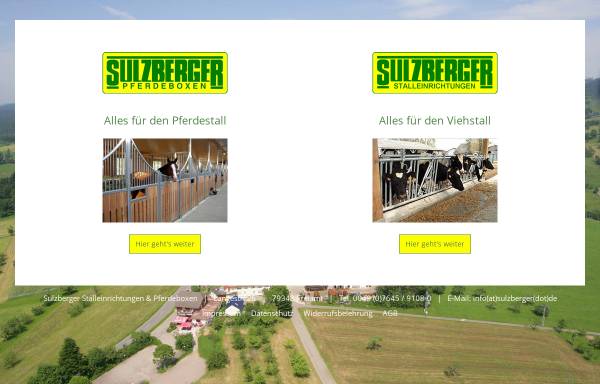 Vorschau von www.sulzberger.de, Sulzberger Stalleinrichtungen