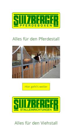 Vorschau der mobilen Webseite www.sulzberger.de, Sulzberger Stalleinrichtungen