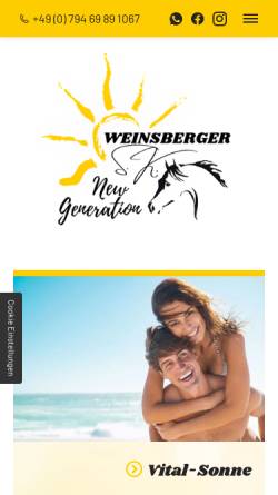Vorschau der mobilen Webseite www.weinsberger.de, Weinsberger Object Consult GmbH