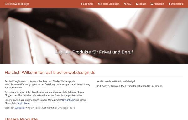 Vorschau von www.bluelionwebdesign.de, Blue Lion Webdesign - Beatrice Amberg