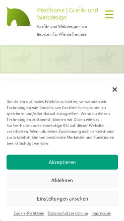 Vorschau der mobilen Webseite www.pixelhorse.de, Pixelhorse