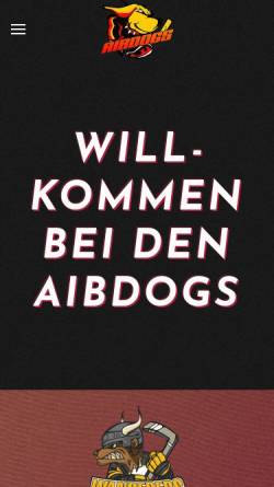 Vorschau der mobilen Webseite www.aibdogs.de, Aibdogs des EHC Bad Aibling
