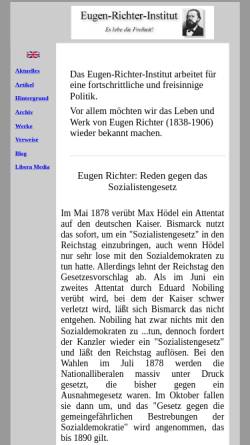 Vorschau der mobilen Webseite www.eugen-richter.de, Eugen-Richter-Institut