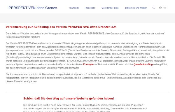 Vorschau von www.d-perspektive.de, Perpektive ohne Grenzen e.V.