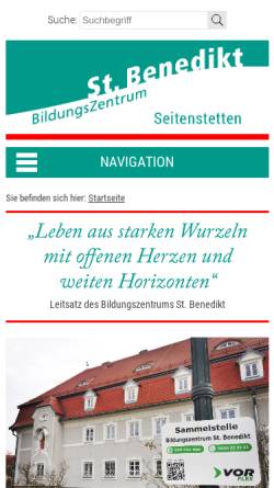 Vorschau der mobilen Webseite www.st-benedikt.at, Bildungszentrum St. Benedikt - Seitenstetten