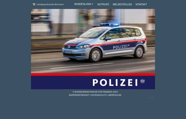 Vorschau von www.polizei.gv.at, Bundespolizeidirektion St. Pölten
