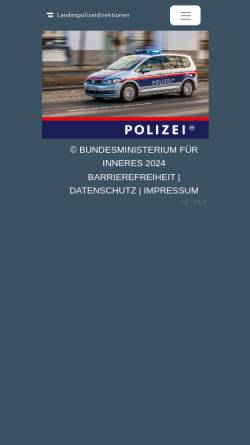 Vorschau der mobilen Webseite www.polizei.gv.at, Bundespolizeidirektion St. Pölten