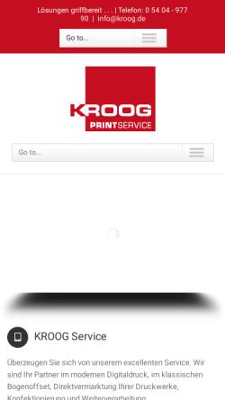 Vorschau der mobilen Webseite www.kroog.de, Kroog & Kötter GmbH