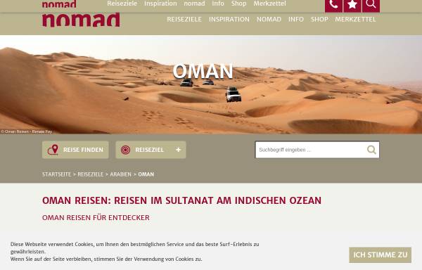 Vorschau von nomad-reisen.de, Nomad-reisen.de