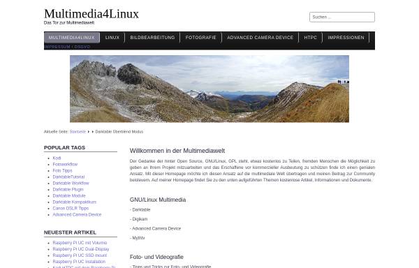 Vorschau von www.multimedia4linux.de, Multimedia für Debian GNU/Linux